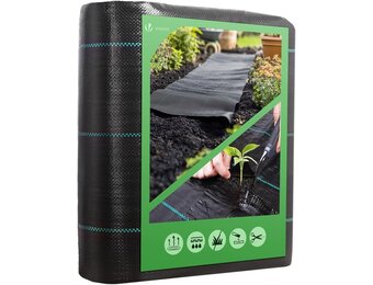 Onkruiddoek 1 m x 25 m van polypropyleen, UV-bestendig, 100 g/m² - 23% korting
