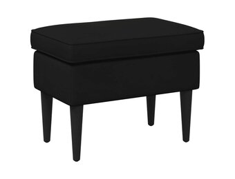 Voetenbank Zwart Fluweel 55 x 35 x 41 cm - 24% korting