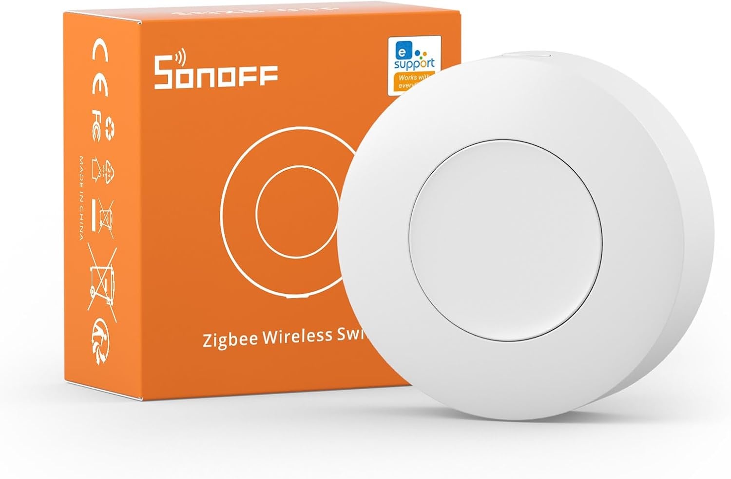 SONOFF Mini draadloze knop, vereist SONOFF Hub, Zigbee-verbinding, 3-weg multifunctionele bedieningsknop, compatibel met Alexa, Smartthings, IFTTT