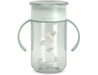 360 graden drinkbeker voor baby's - anti-lek - 340 ml - Groen - 29% korting
