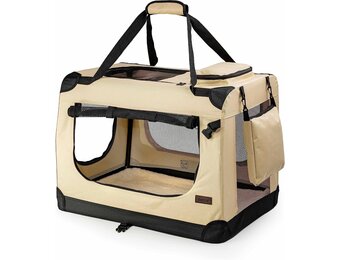 Opvouwbare Hondenbench voor Auto & Thuis 50x34x36 cm Beige - 23% korting