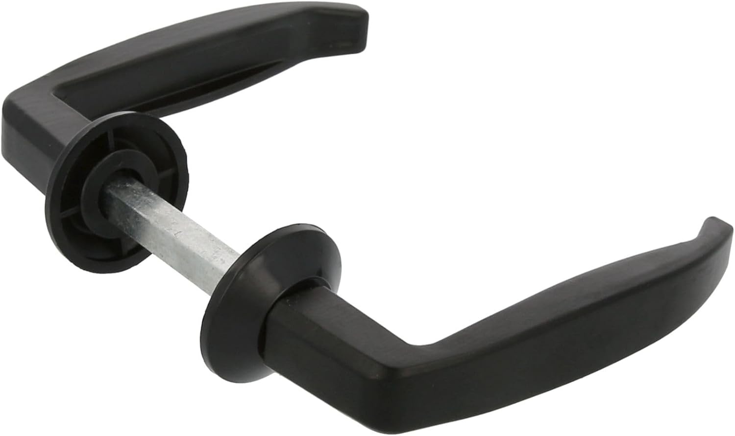 Amig - Set aluminium deurkrukken - Afmetingen kruk 105 x 45 mm - Deurdikte 35-45 mm - Rozet Ø35 mm - Kleur Zwart - Ideaal voor binnendeuren en buitendeuren