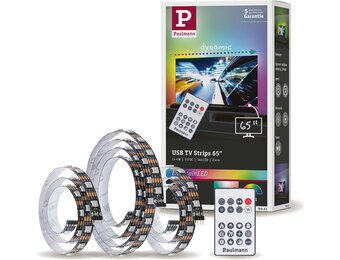 Paulmann EntertainLED USB-tv-strip voor 65 inch tv - RGB multicolor - 2,4 meter