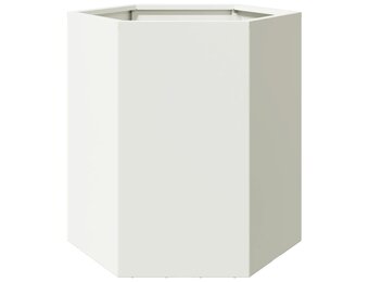 vidaXL Plantenbak zeshoek 46x40x45 cm staal wit