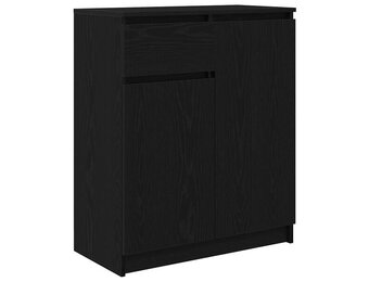 vidaXL Dressoir met lade 71x35x84 cm spaanplaat zwart eikenkleurig