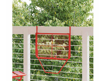 vidaXL Balkontafel 60x40 cm staal rood