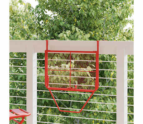 vidaXL Balkontafel 60x40 cm staal rood