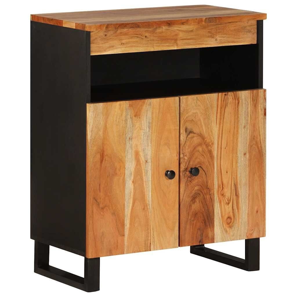 vidaXL Dressoir met 2 deuren 60x33x75 cm massief acaciahout