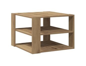 vidaXL Salontafel 58x58x40 cm bewerkt hout artisanaal eikenkleurig