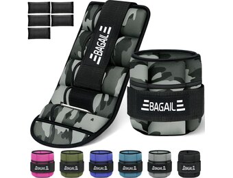 BAGAIL Verstelbare Enkelgewichten - 0.4 tot 1.6 kg - Camouflage - 2 stuks