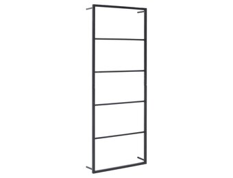 vidaXL Handdoekenrek 45x10x115 cm staal zwart