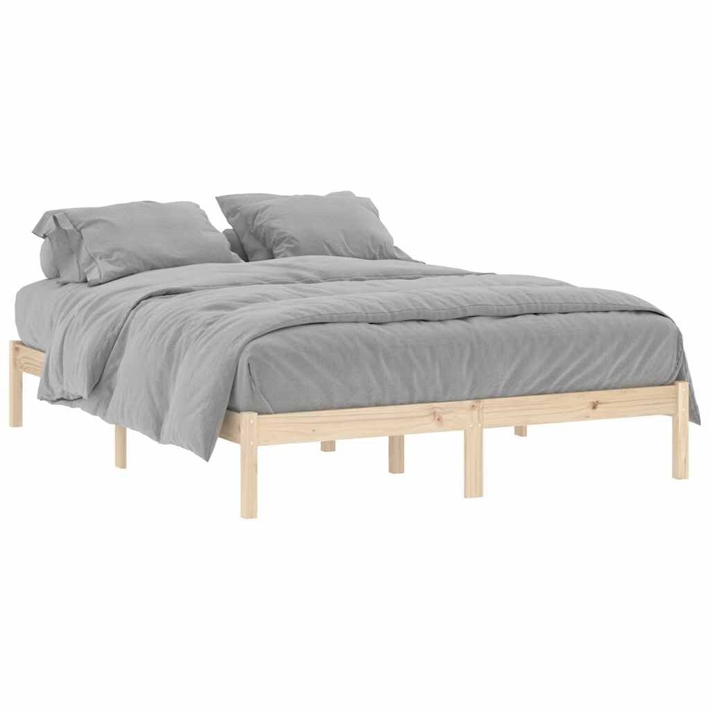 vidaXL Bedframe zonder matras massief grenenhout 152x203 cm Queen