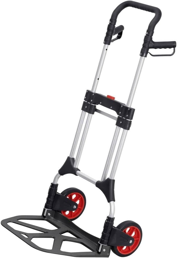 Meister Opvouwbare Steekwagen - 200 kg Draagvermogen - Aluminium - Zwart