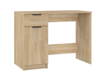 vidaXL Bureau 100x50x75 cm bewerkt hout sonoma eikenkleurig