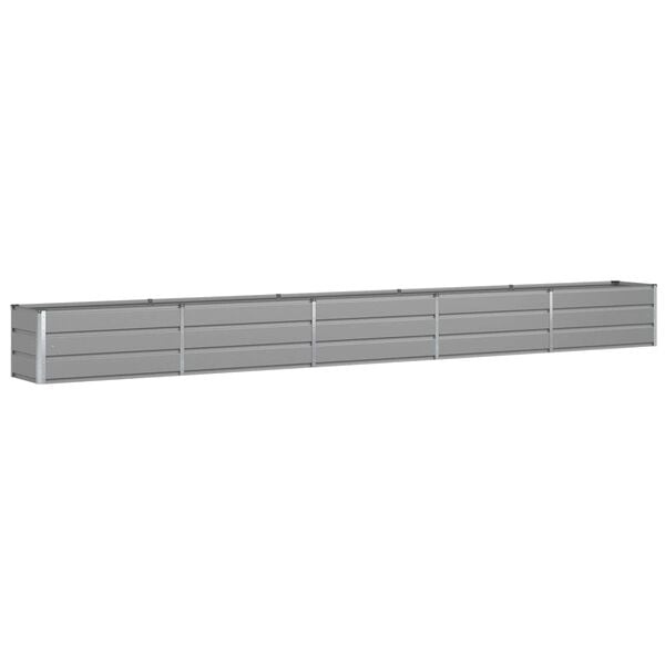 vidaXL Plantenbak Lichtgrijs 480 x 50 x 45 cm Gegalvaniseerd staal