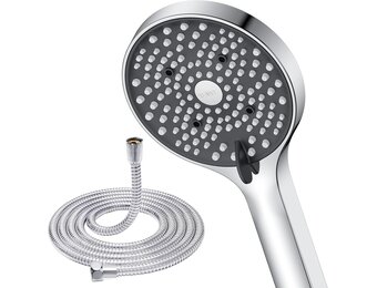 YEAUPE Handdouche 130 mm met 1,6m Doucheslang - Chroom - 6 Standen - Waterbesparend