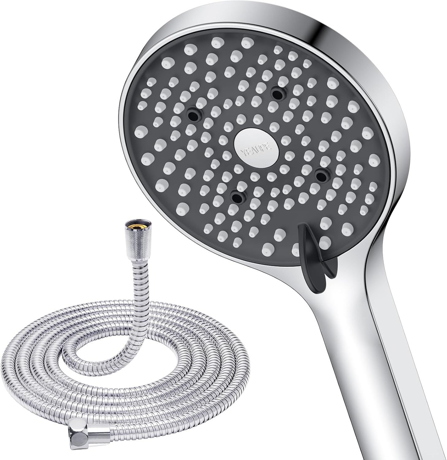 YEAUPE Handdouche 130 mm met 1,6m Doucheslang - Chroom - 6 Standen - Waterbesparend