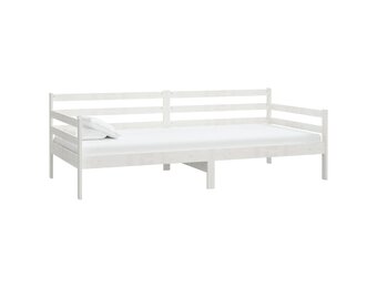 vidaXL Slaapbank massief grenenhout wit 90x200 cm