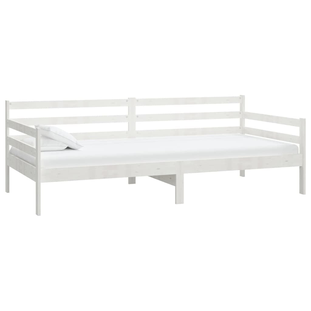 vidaXL Slaapbank massief grenenhout wit 90x200 cm