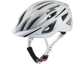 Alpina Haga Stadsfietshelm - Wit Glans - Maat 55-59 cm - Met achterlicht