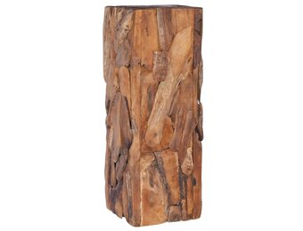 vidaXL Bijzettafel 30x30x80 cm massief teakhout