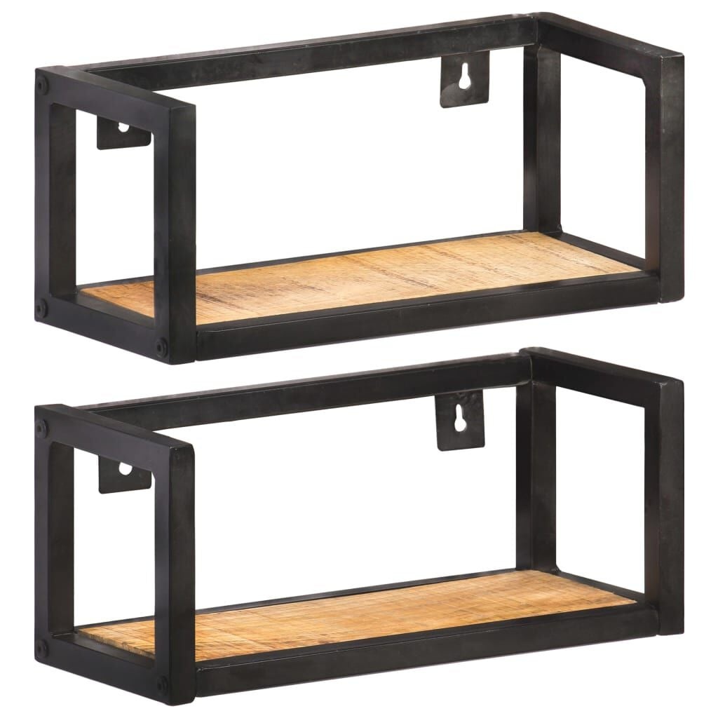 vidaXL Wandschappen 2 st 40 cm ruw mangohout