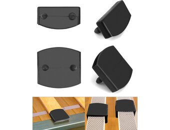 QWORK Lattenbodem houders set - 36 stuks - 55mm x 9mm - Zwart