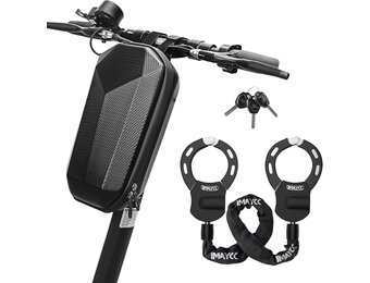 IMAYCC E-scooterslot, handboeislot, fietsaccessoires, slot voor e-scooter, inclusief een draagbare ophangtas