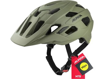 ALPINA Plose MIPS MTB Fietshelm - Olijfgroen Mat - Maat 52-57