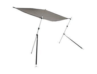 vidaXL Schaduwdoek T-top 170x208x(115-183) cm antracietkleurig