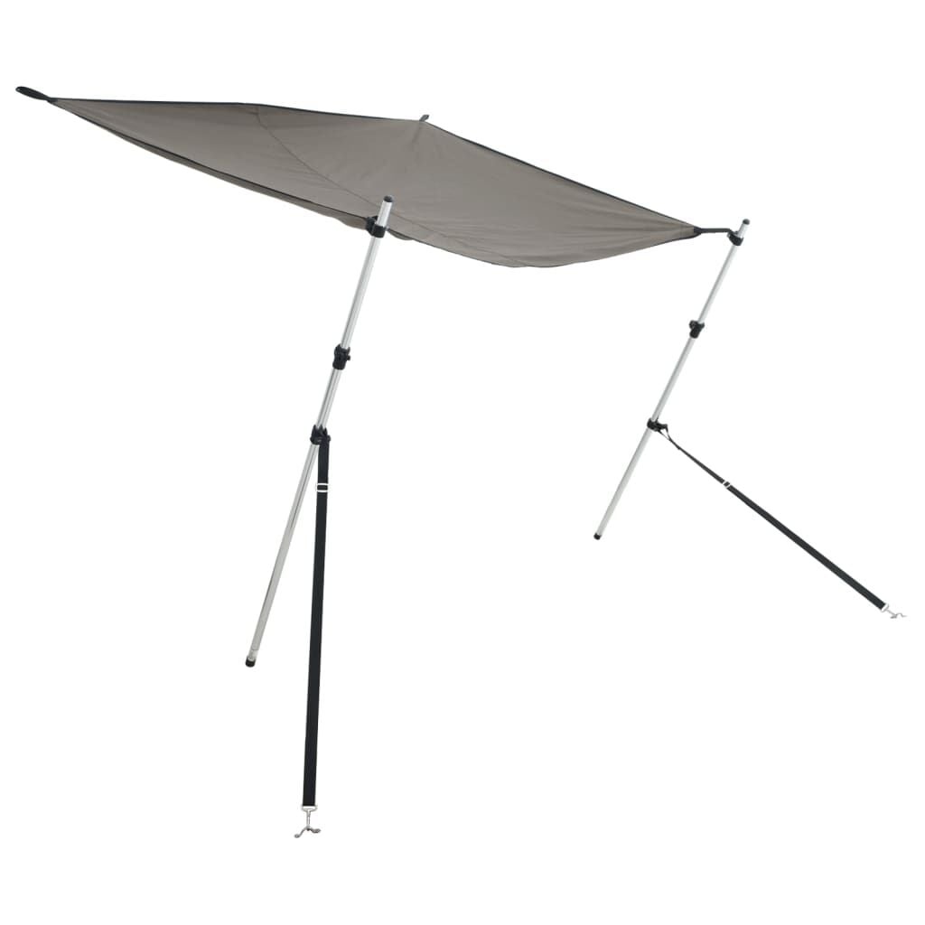vidaXL Schaduwdoek T-top 170x208x(115-183) cm antracietkleurig