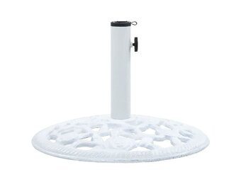 vidaXL Parasolvoet 12 kg 48 cm gietijzer wit