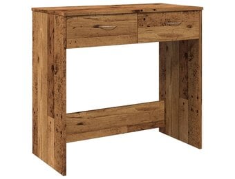 vidaXL Bureau 80x40x75 cm bewerkt hout oud houtkleurig