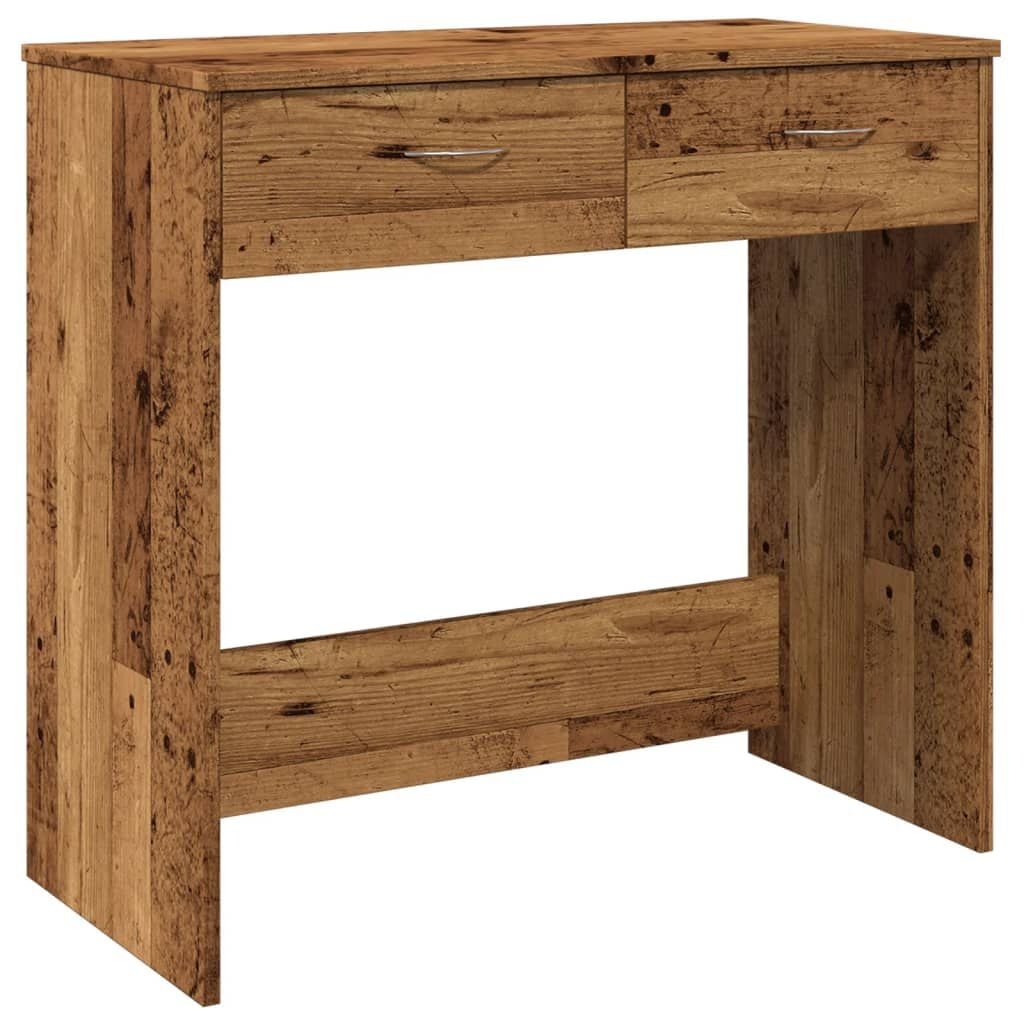 vidaXL Bureau 80x40x75 cm bewerkt hout oud houtkleurig