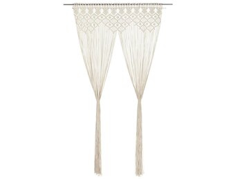 vidaXL Gordijn macramé 140x240 cm katoen