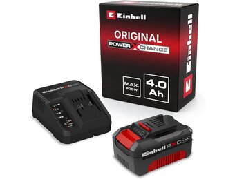 Einhell Power X-Change Starterset 4,0 Ah - Accu en Snellader - Zwart/Rood