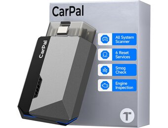 TOPDON CarPal-A OBD2 Code Reader Bluetooth, Alle Systeem OBD2 Scanner voor iOS & Android, Voertuig Health Check, 6 Onderhoudsdiensten, Smog Check, Reparatie Gids, 1 Jaar Gratis Update