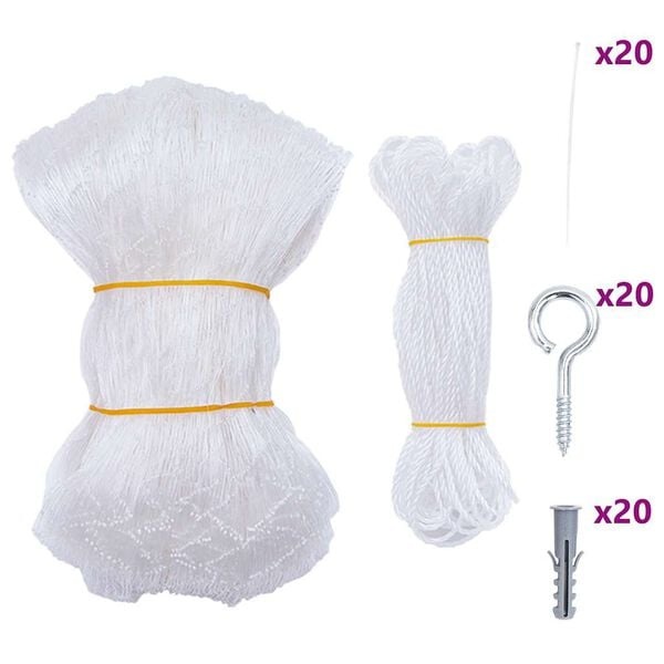 vidaXL Kattennet Transparant 3x2 m Nylon