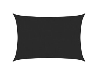 vidaXL Zonnezeil 160 g/m² 3,5x4,5 m HDPE zwart