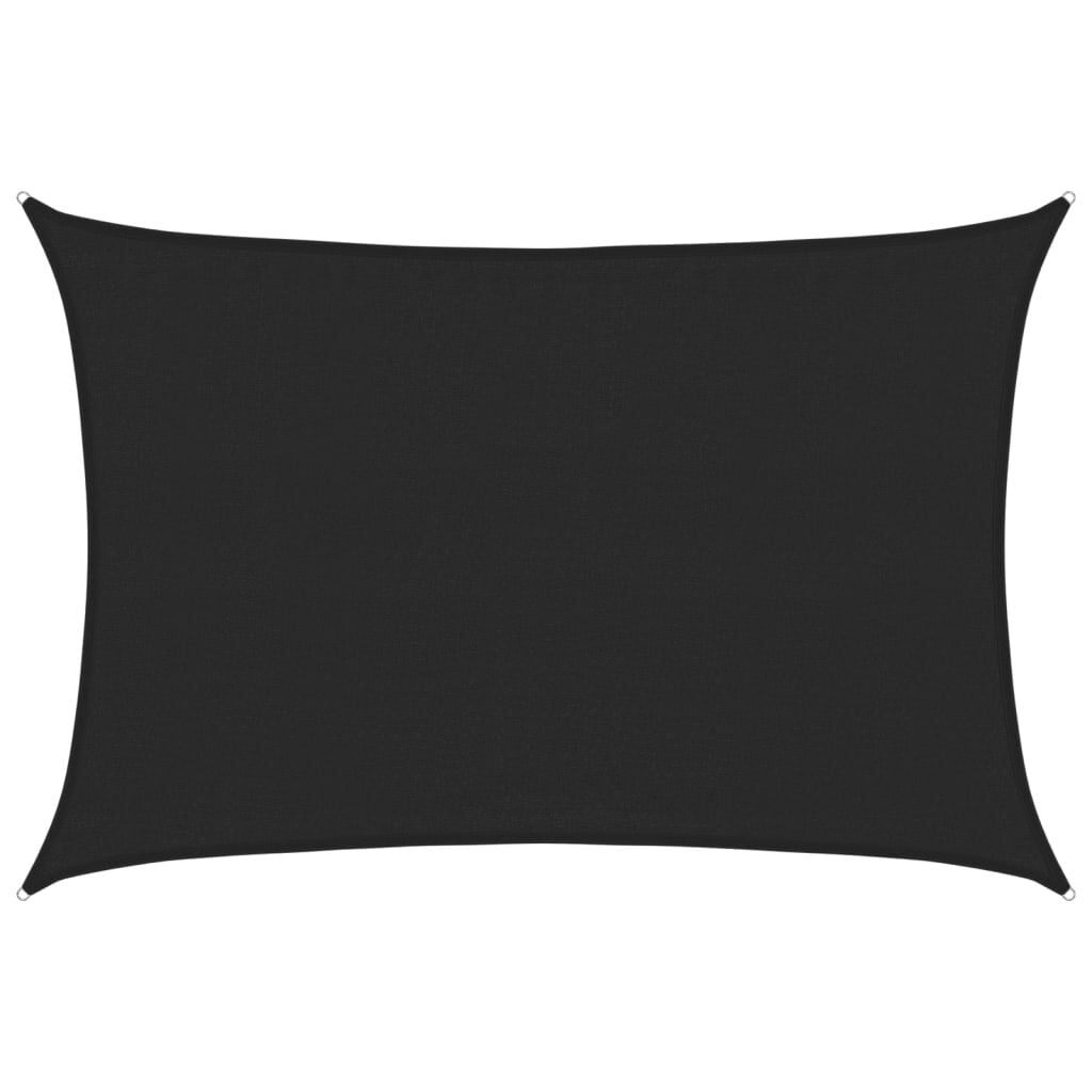 vidaXL Zonnezeil 160 g/m² 3,5x4,5 m HDPE zwart
