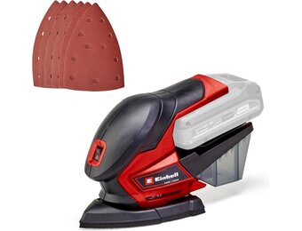 Einhell Accu-Multischuurmachine TE-OS 18/150 Li-Solo 18V - 150x150x100 mm - Inclusief 6 vellen schuurpapier