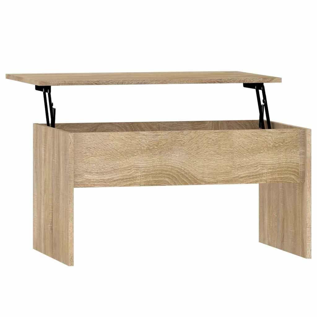 vidaXL Salontafel 80x50,5x41,5 cm bewerkt hout sonoma eikenkleurig