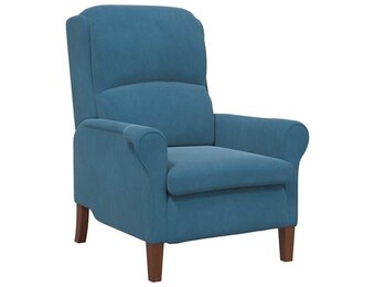 vidaXL Fauteuil Blauw Fluweel