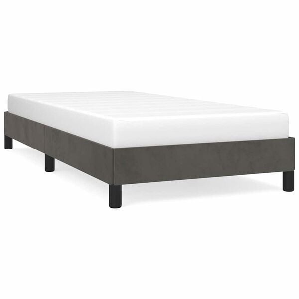 vidaXL Bedframe zonder matras 90x190 cm fluweel donkergrijs