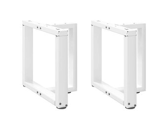 vidaXL Salontafelpoten 2 st T-vormig 50x25x(42-43) cm staal wit