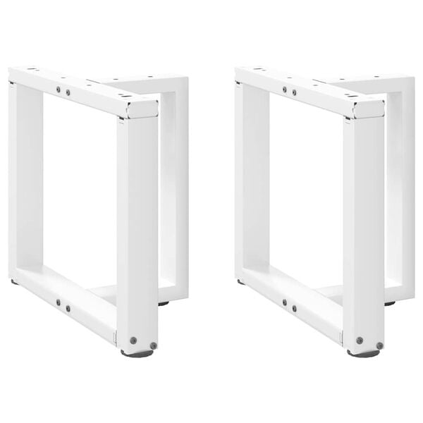 vidaXL Salontafelpoten 2 st T-vormig 50x25x(42-43) cm staal wit