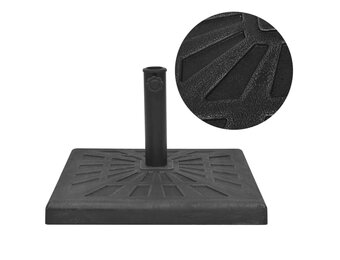 vidaXL Parasolvoet vierkant 19 kg hars zwart