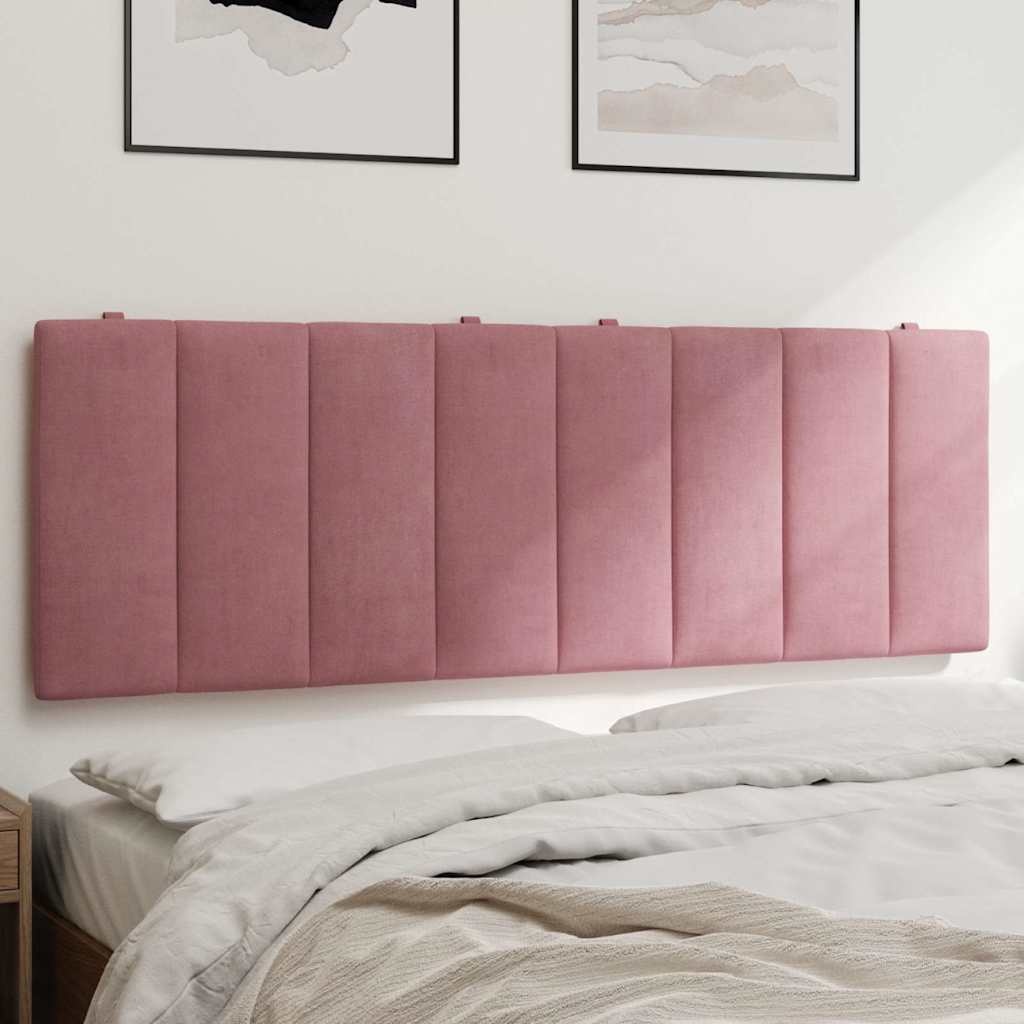 vidaXL Hoofdbordkussen "Hanko" 120 cm fluweel roze