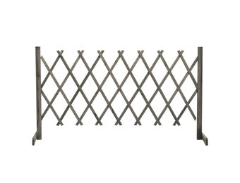 vidaXL Tuinlatwerk 150x80 cm massief vurenhout grijs