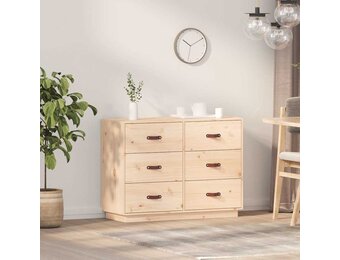 vidaXL Dressoir 100x40x75 cm massief grenenhout